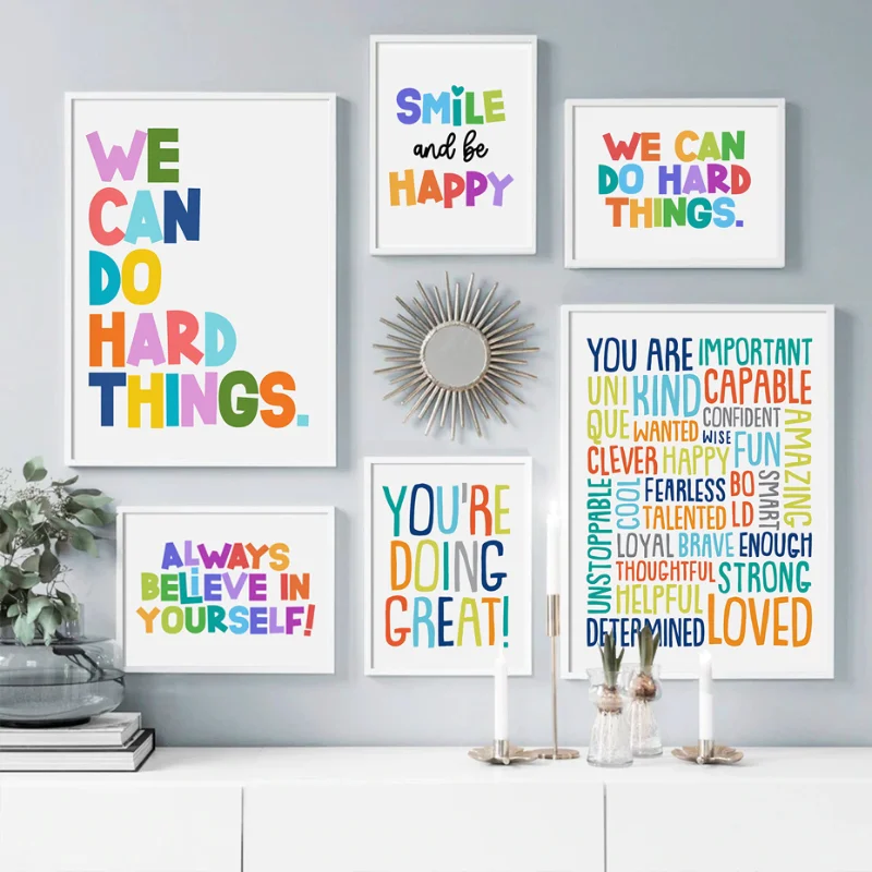 Pozitivne obrazy na ścianę do  – Kids Education Motivation recenzja i cena